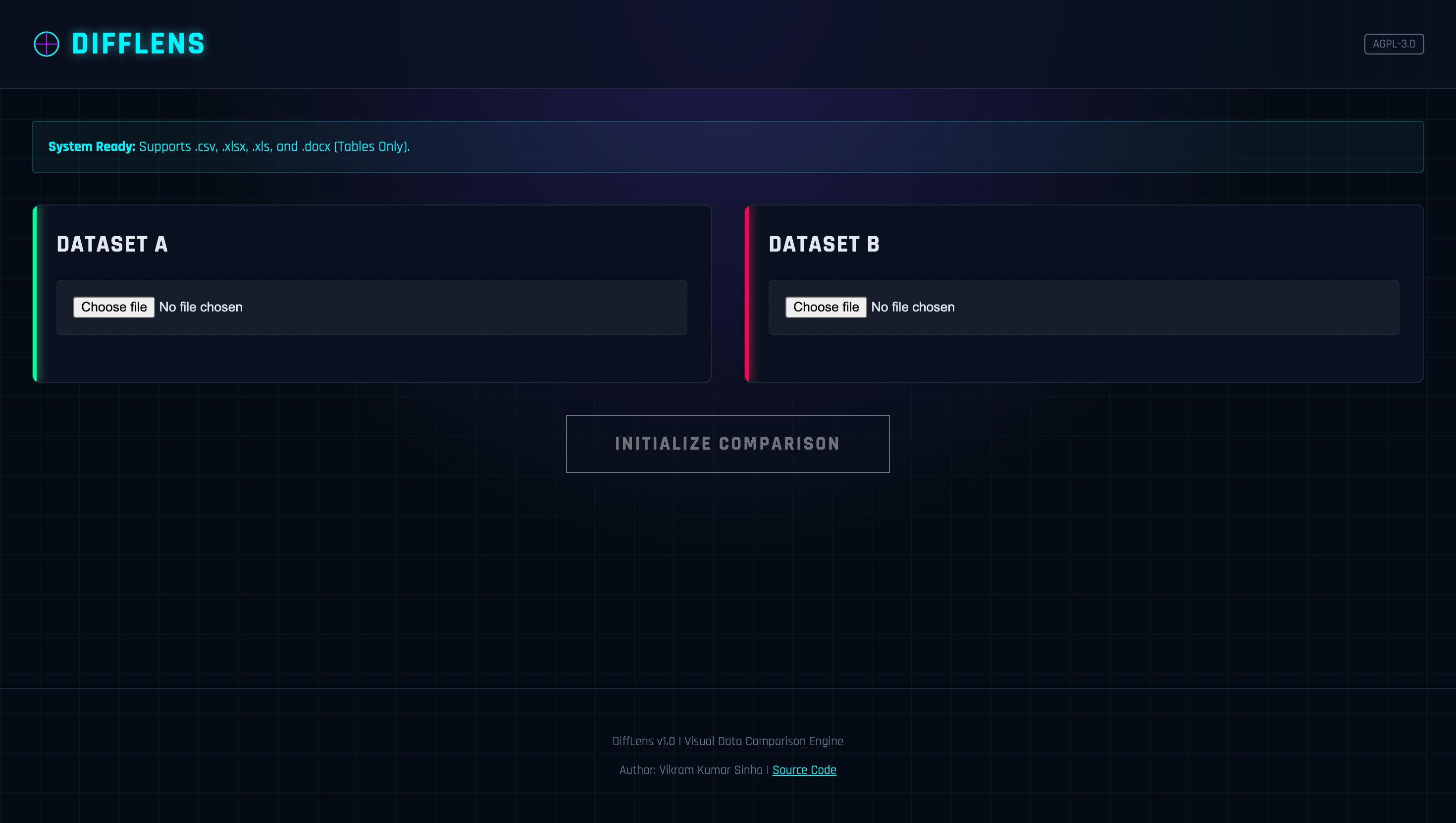 DiffLens Interface Preview